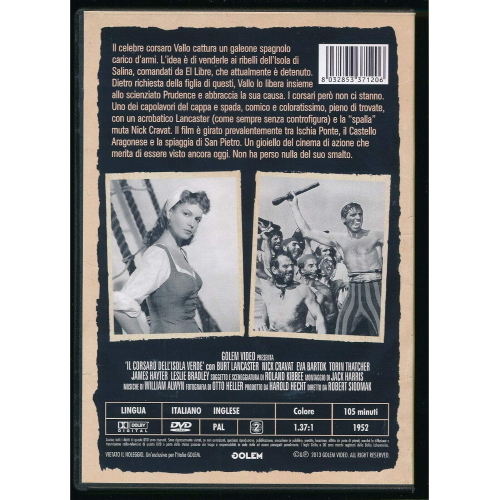 CORSARO DELL'ISOLA VERDE IL DVD